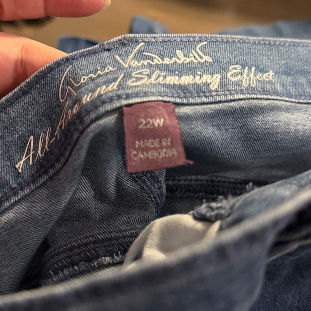 Gloria Vanderbilt Blue Women's Jean Shorts - Picture 10 of 10